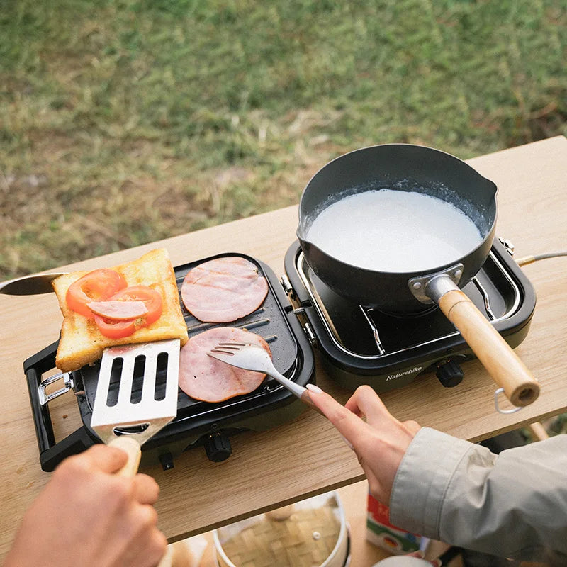 Naturehike 2 Burner Portable Gas Stove With Folding Camping Set