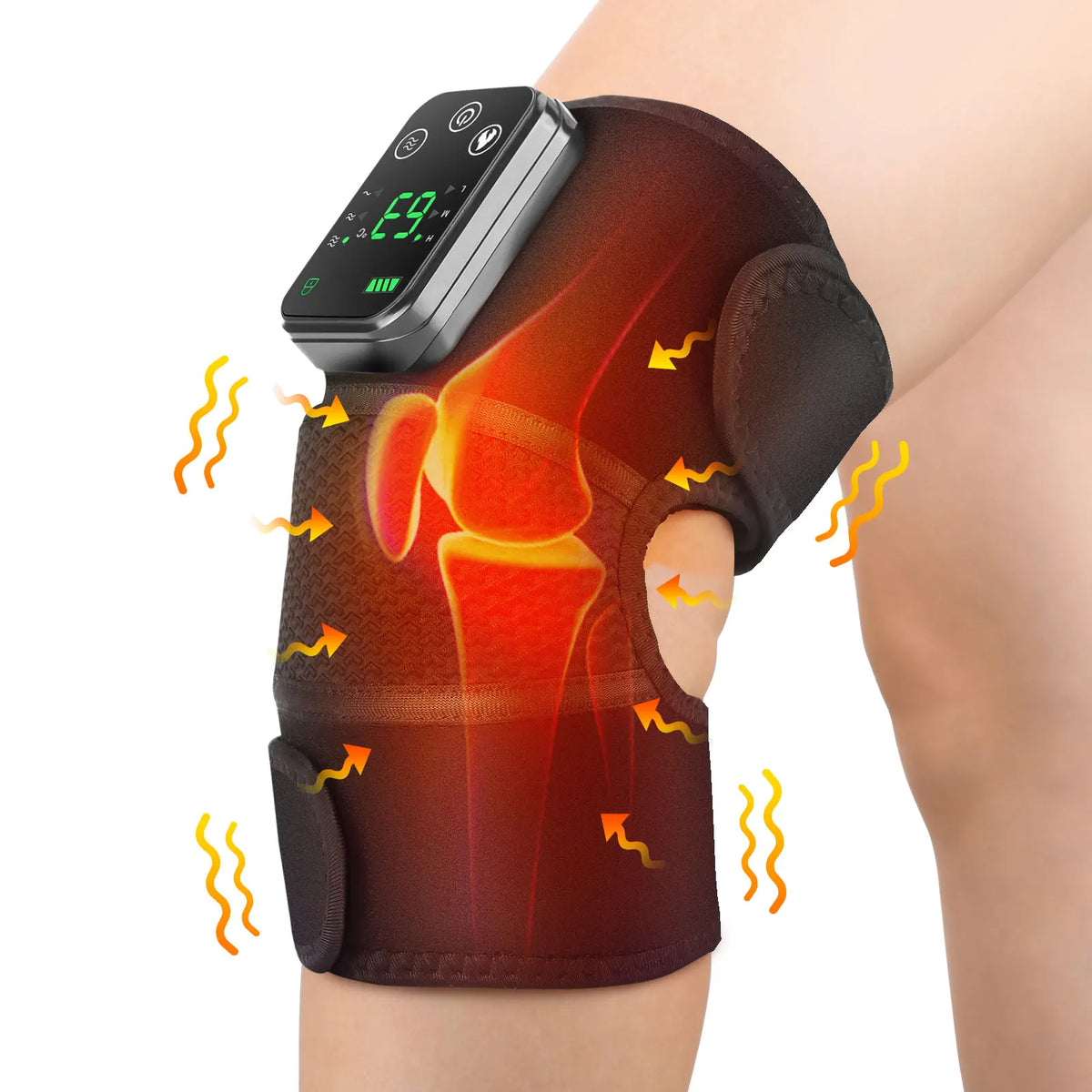 Hailicare Rechargeable Heated Knee Massager Brace With Vibration