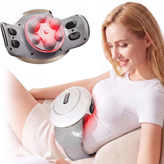 HOMEMASSA Rechargeable Heated Abdominal Massager With Adjustable Strap