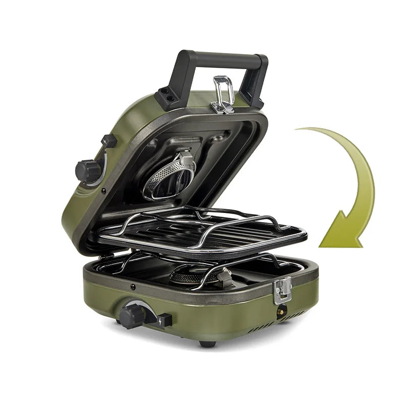 Naturehike 2 Burner Portable Gas Stove With Folding Camping Set