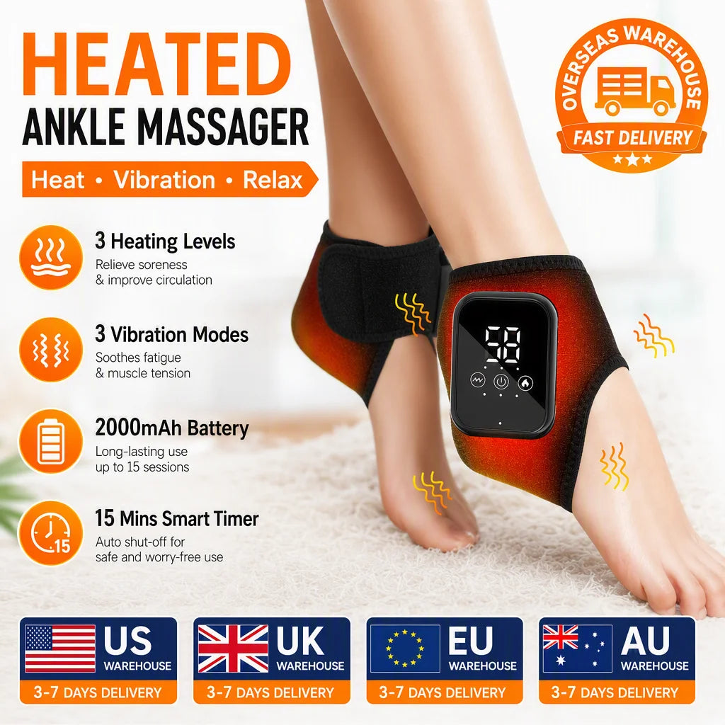 Hailicare Heated Ankle Brace With Vibration And Heat