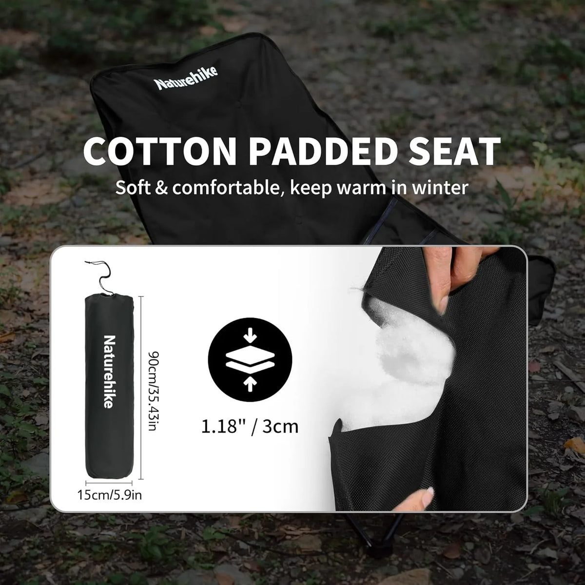 Naturehike Folding Moon Chair Recliner For Outdoor Camping Leisure