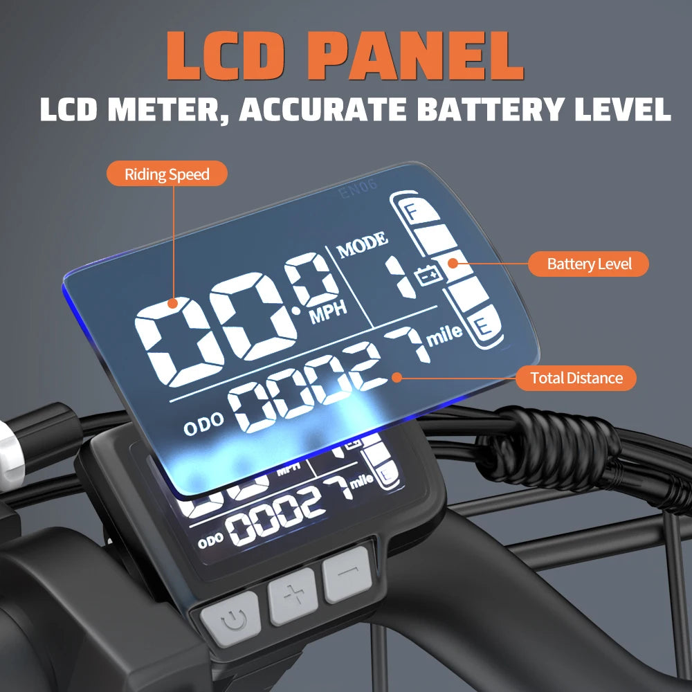 Kickwey LD20 Adult Electric Bike With Long Range Mountain Performance