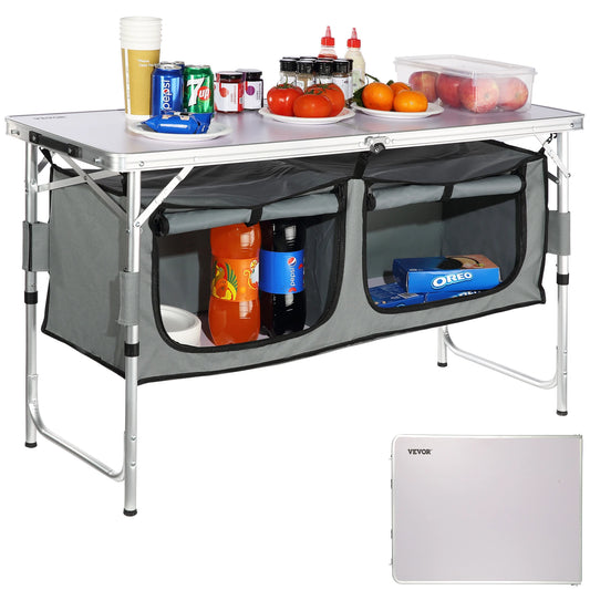 VEVOR Portable Folding Camping Kitchen Table for Outdoor Cooking