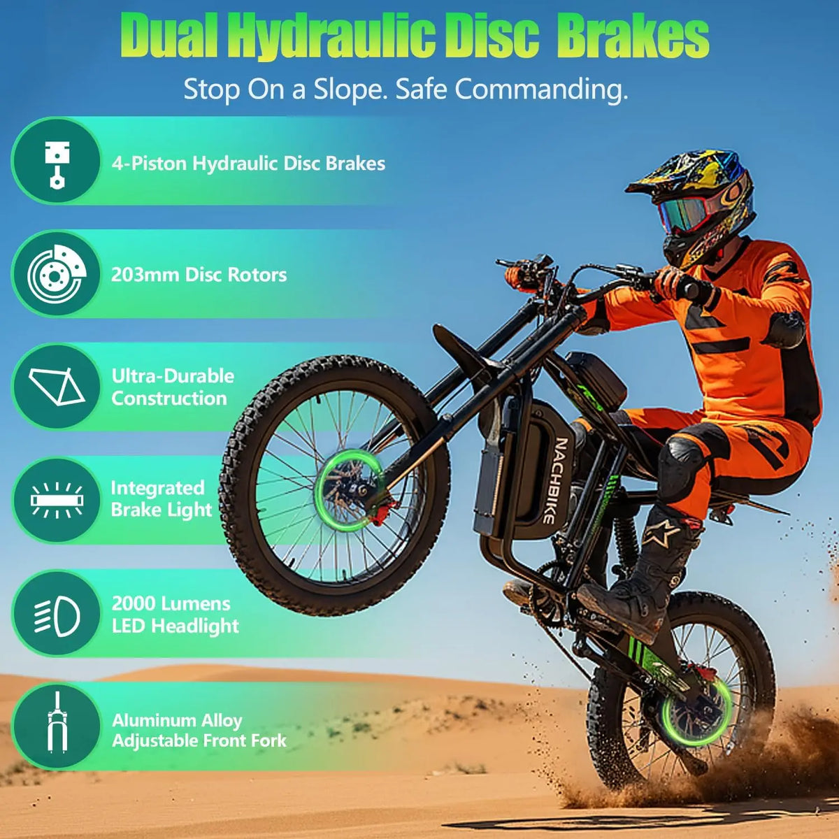 Nachbike R3 Electric Dirt Bike With Dual Hydraulic Brakes