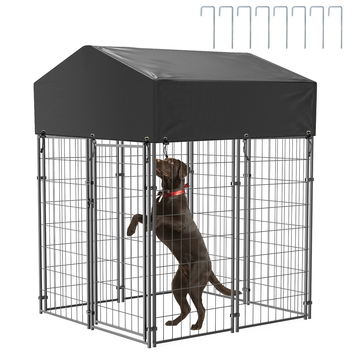 Bingopaw Outdoor Dog Kennel With Weather Resistant Cover