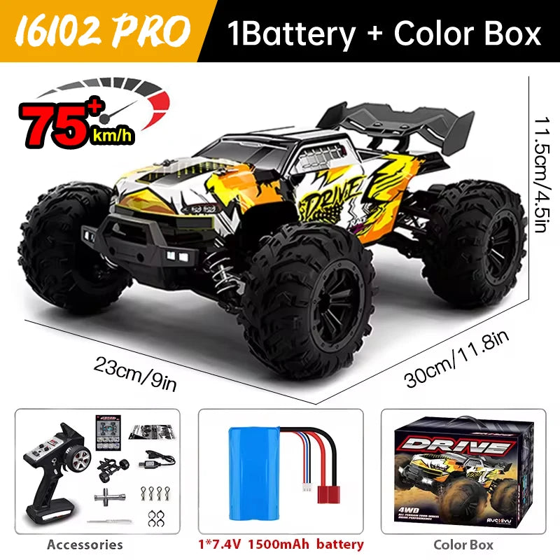 WLtoys 4WD RC Monster Truck With LED Lights Remote Control