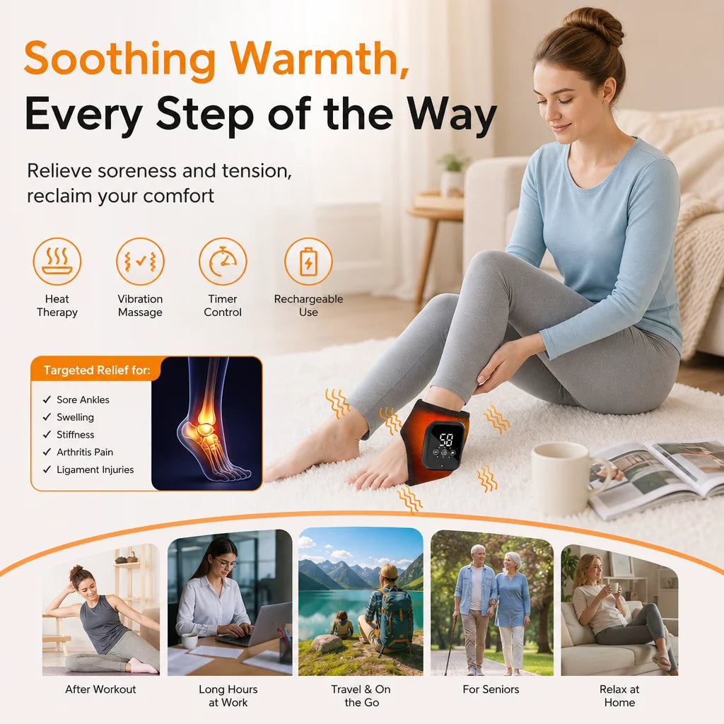 Hailicare Heated Ankle Brace With Vibration And Heat