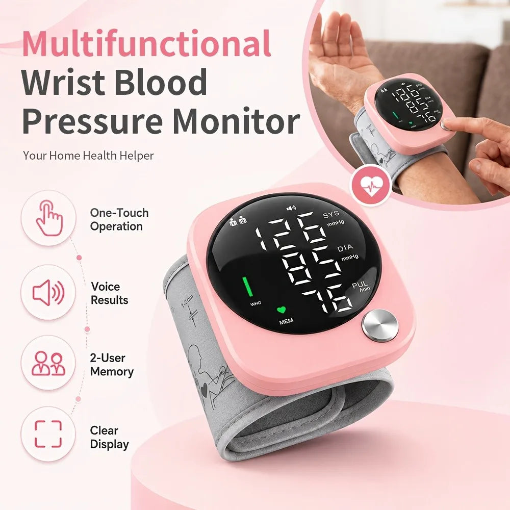 Jitesy Automatic Wrist Blood Pressure Monitor With Voice Broadcast