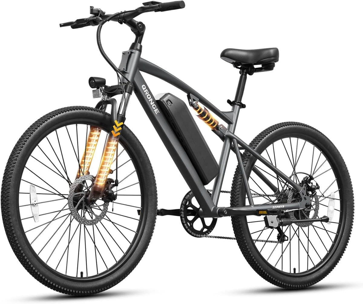 QRONGE Zephyr Electric Mountain Bike With Full Suspension