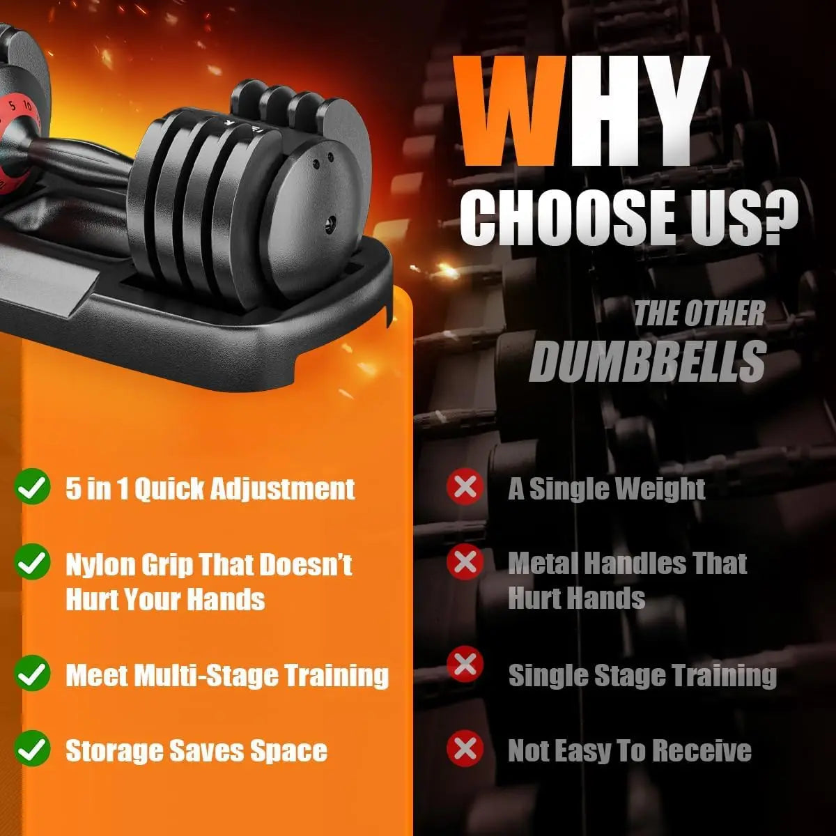 Adjustable Dumbbells For Home Gym With Quick Weight Adjustment