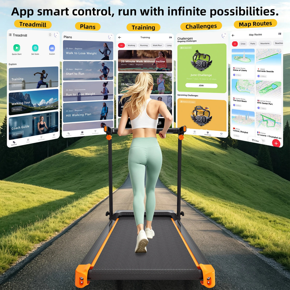 Quiet 3 In 1 Foldable Walking Pad Treadmill With Incline