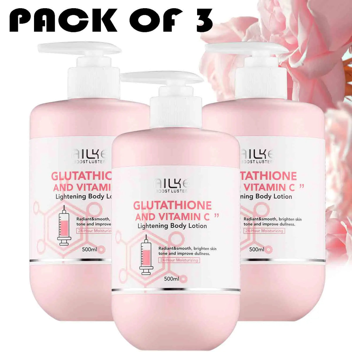 AILKE Vitamin C Glutathione Brightening Body Lotion for Glowing Skin