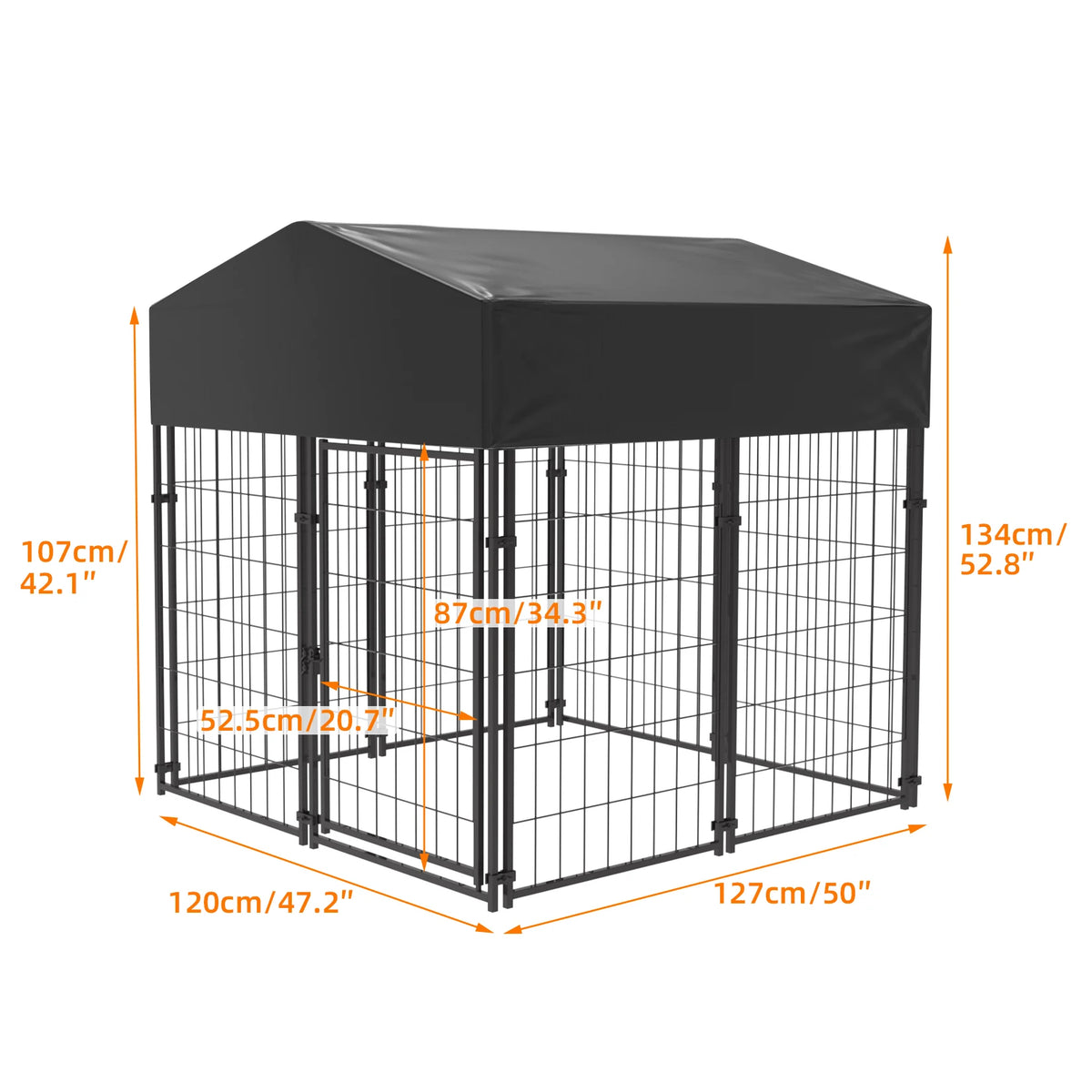 Bingopaw Outdoor Dog Kennel With Weather Resistant Cover