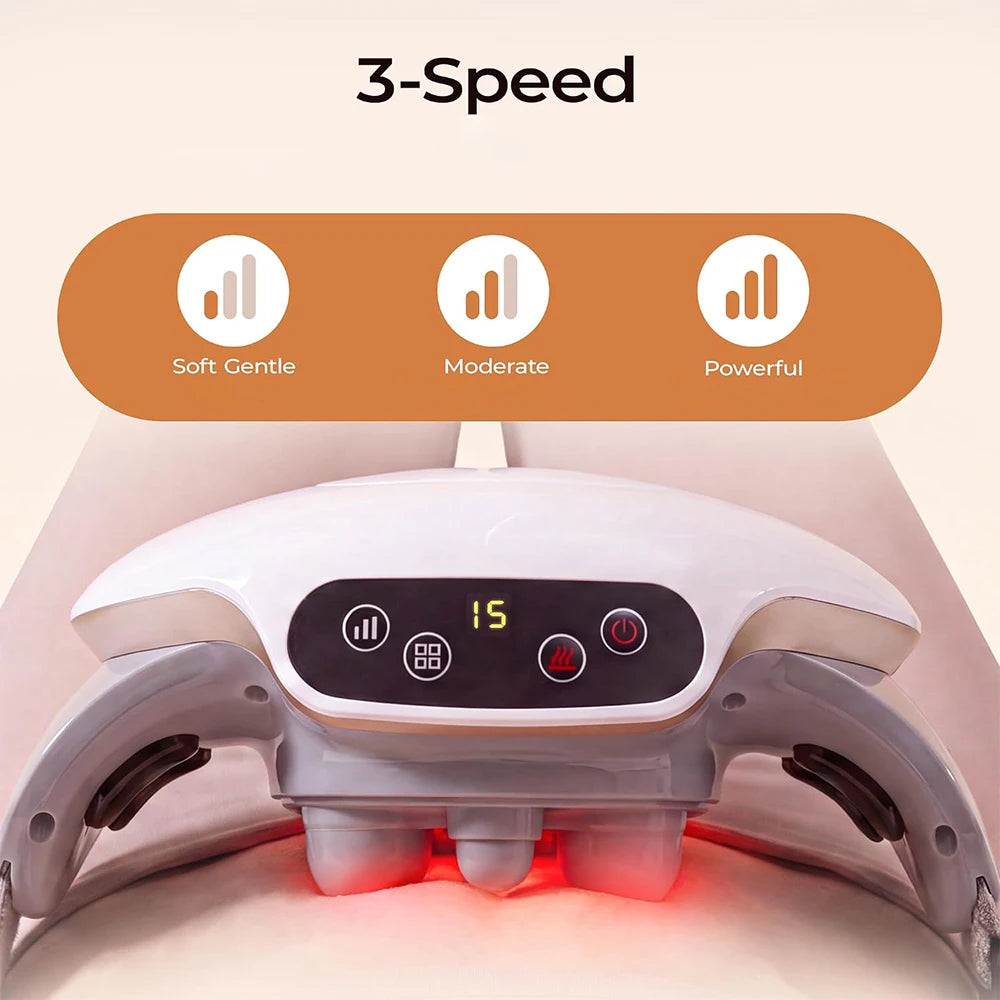 HOMEMASSA Rechargeable Heated Abdominal Massager With Adjustable Strap