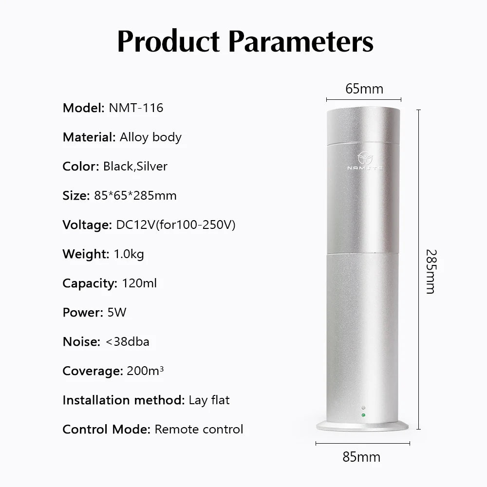 Nmaste Hotel Scent Diffuser 300m³ Room Coverage Area Electric Home Office Hotel Aroma Essential Oil Perfume Fragrance Diffuser