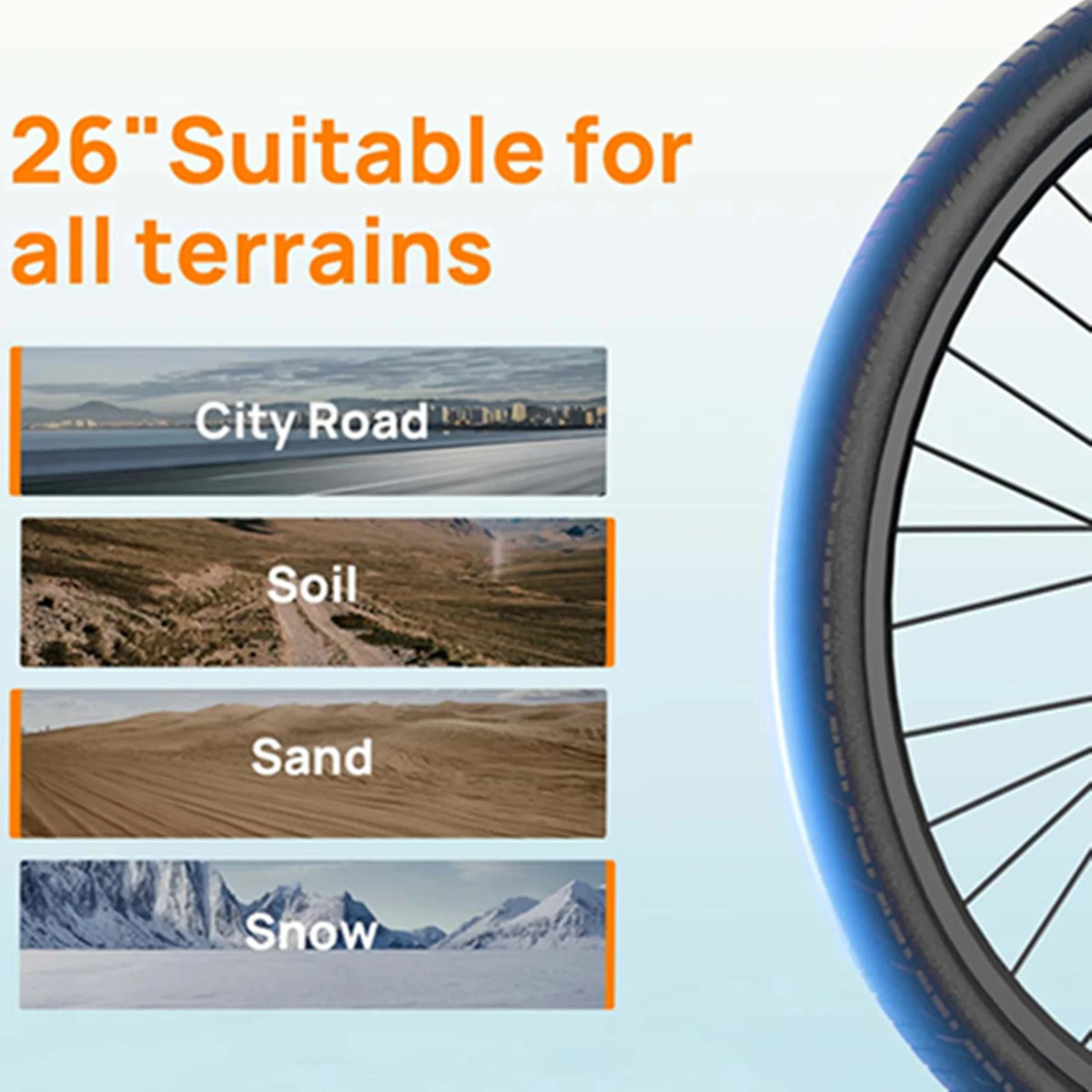 URLIFE E26 Electric Bicycle With Removable Battery And LCD Display
