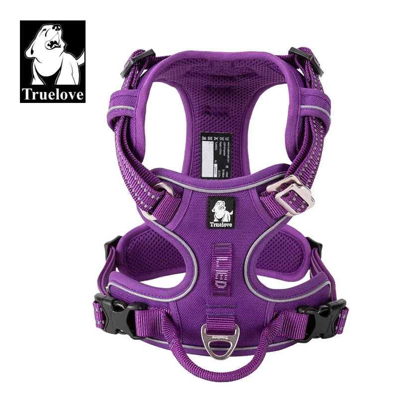Truelove Reflective Adjustable No Pull Dog Harness for Walking and Running