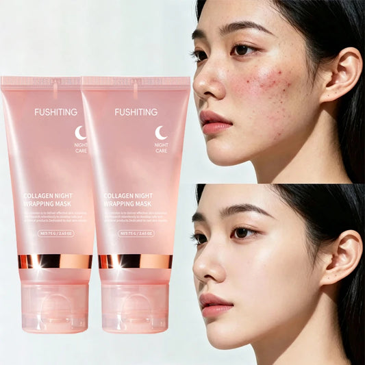 2PCS Hydrolyzed Collagen Peel-Off Mask, Instantly Moisturize, Suitable for Loose Skin And Facial Wrinkles, Making The Face Look More Tighter And Smoother, Watery Texture Easy to Apply And Tear, Unisex.