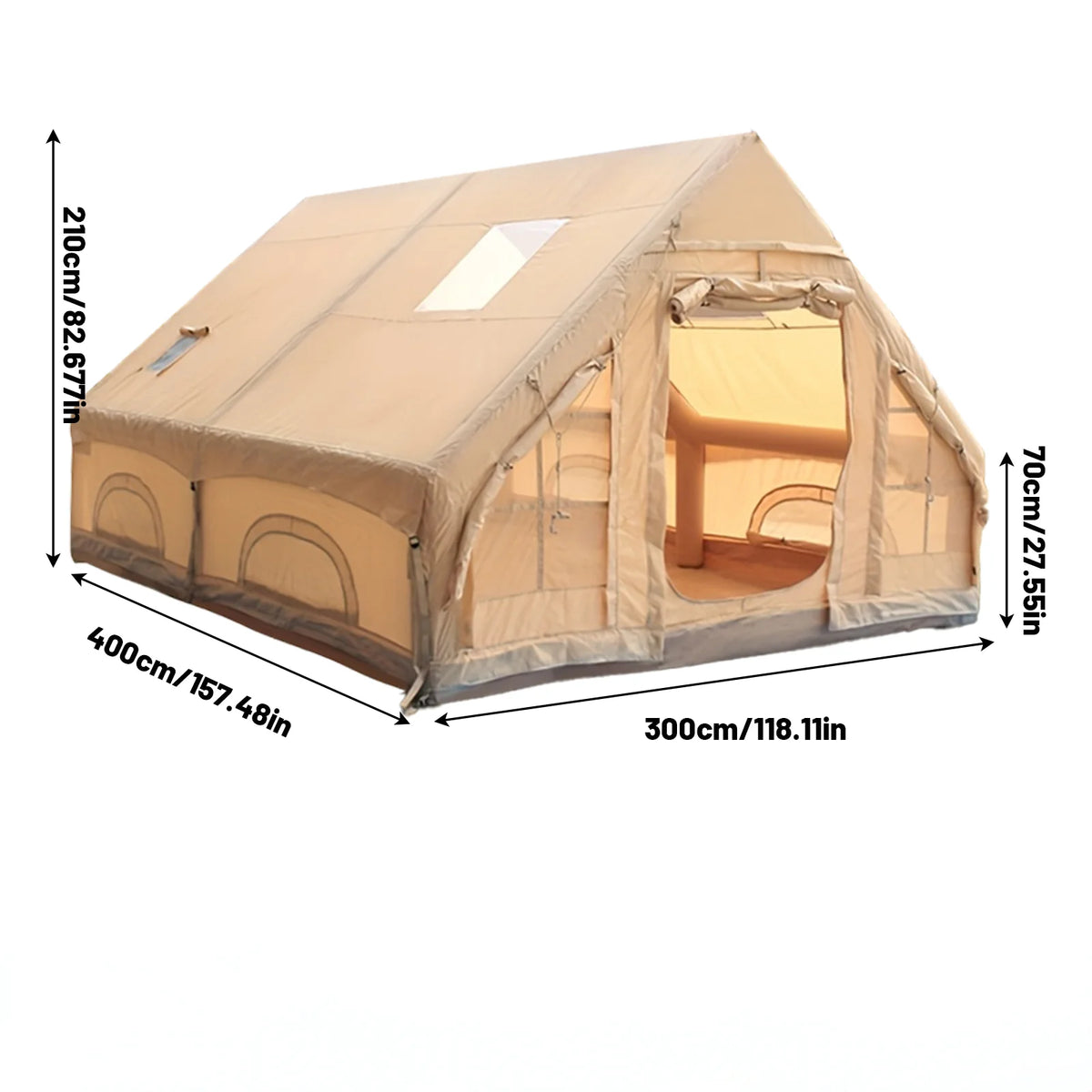 Pakicetus Waterproof Inflatable Camping Tent For Outdoors