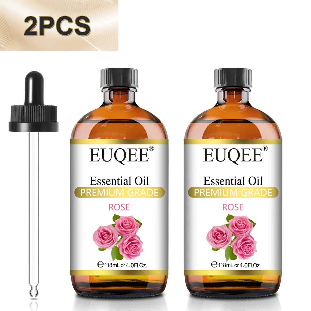 EUQEE 2PCS Premium Essential Oil Gift Set For Soap & Candle Making 118ml Myrrh Spearmint Catnip Lavender Aromatherapy Essential Oil For Diffuser