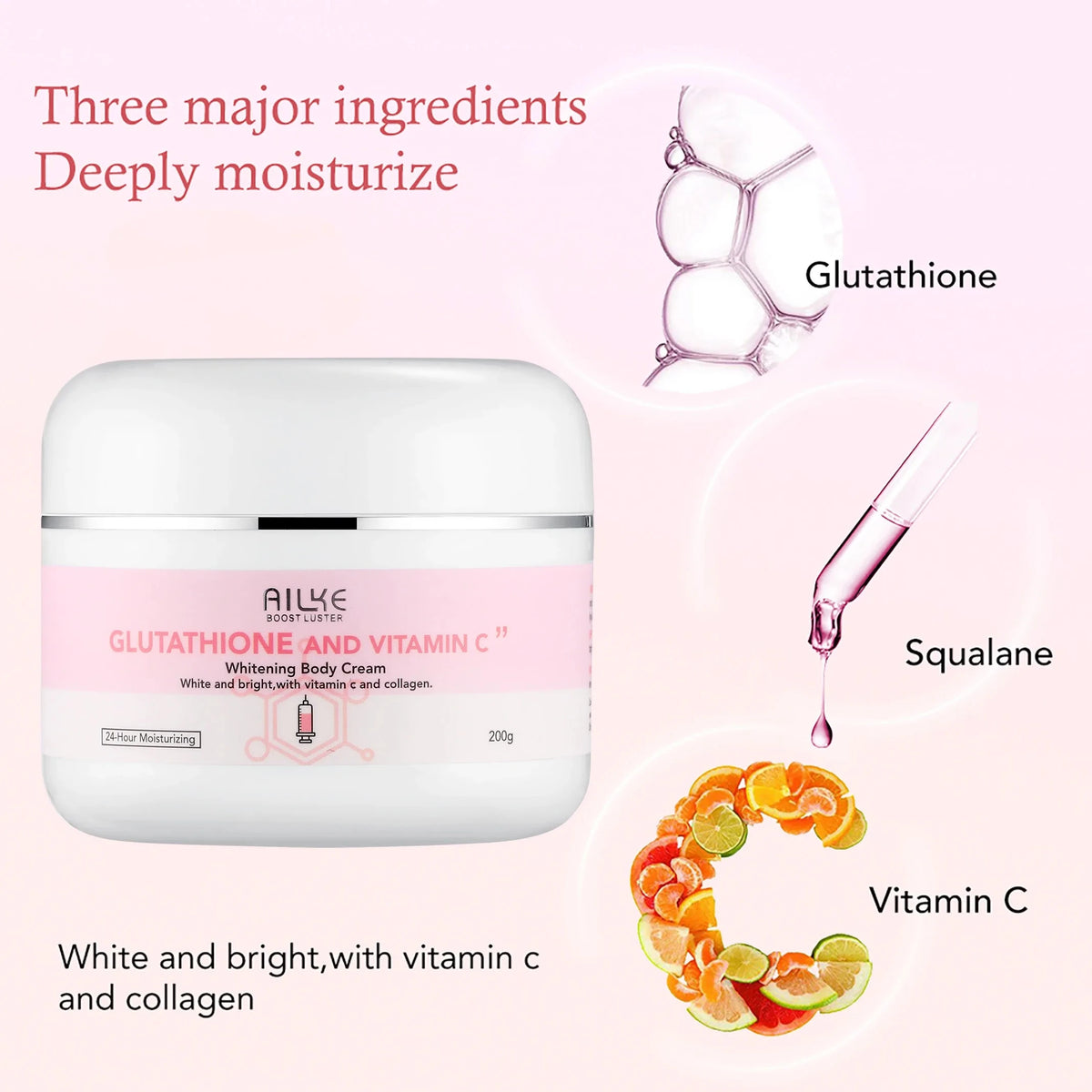 AILKE Whitening Moisturizing Body Cream For Smooth Glowing Skin