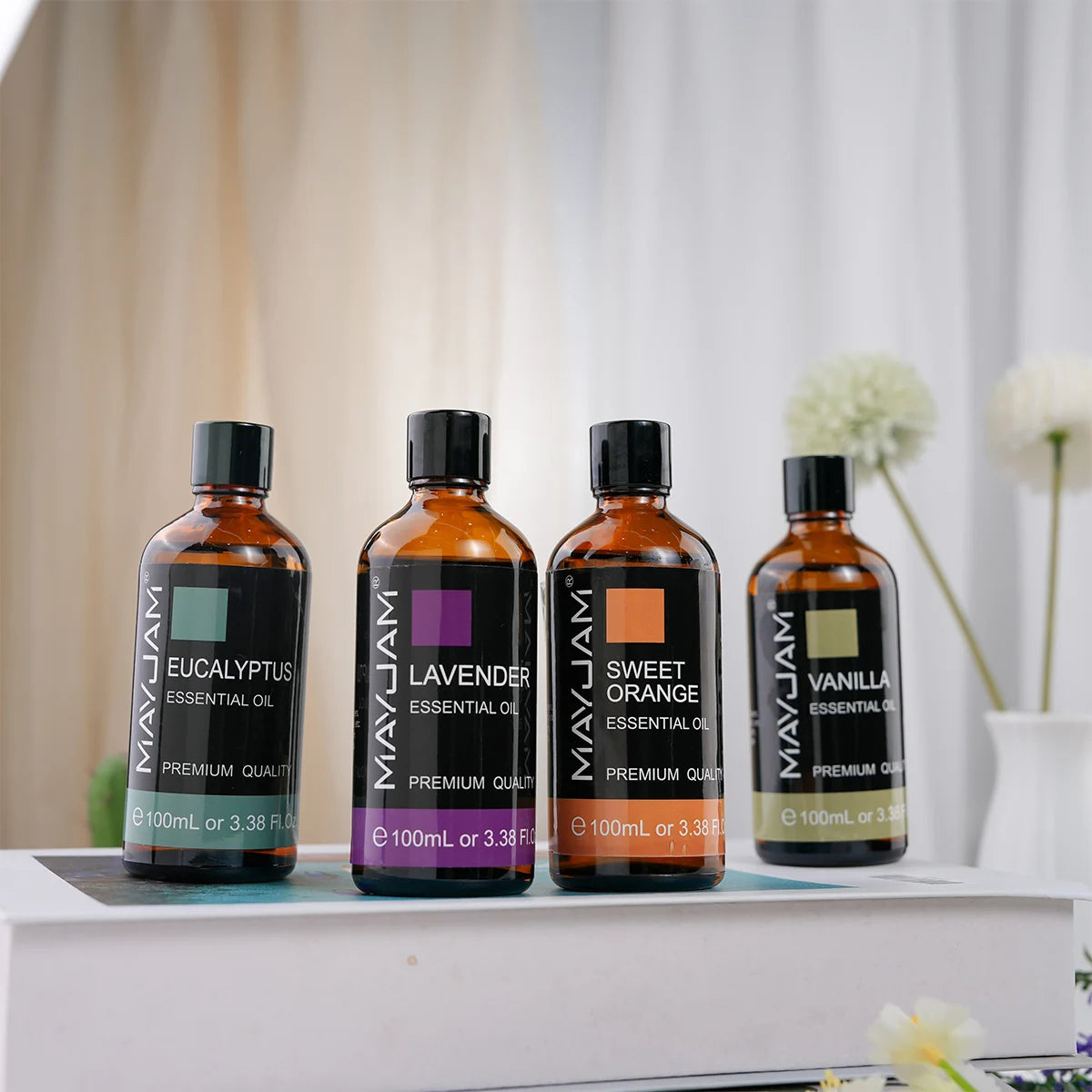 MAYJAM Vanilla Sweet Orange Eucalyptus Lavender Sandalwood Peppermint Bergamot Patchouli Scents 100ML Natural Essential Oils