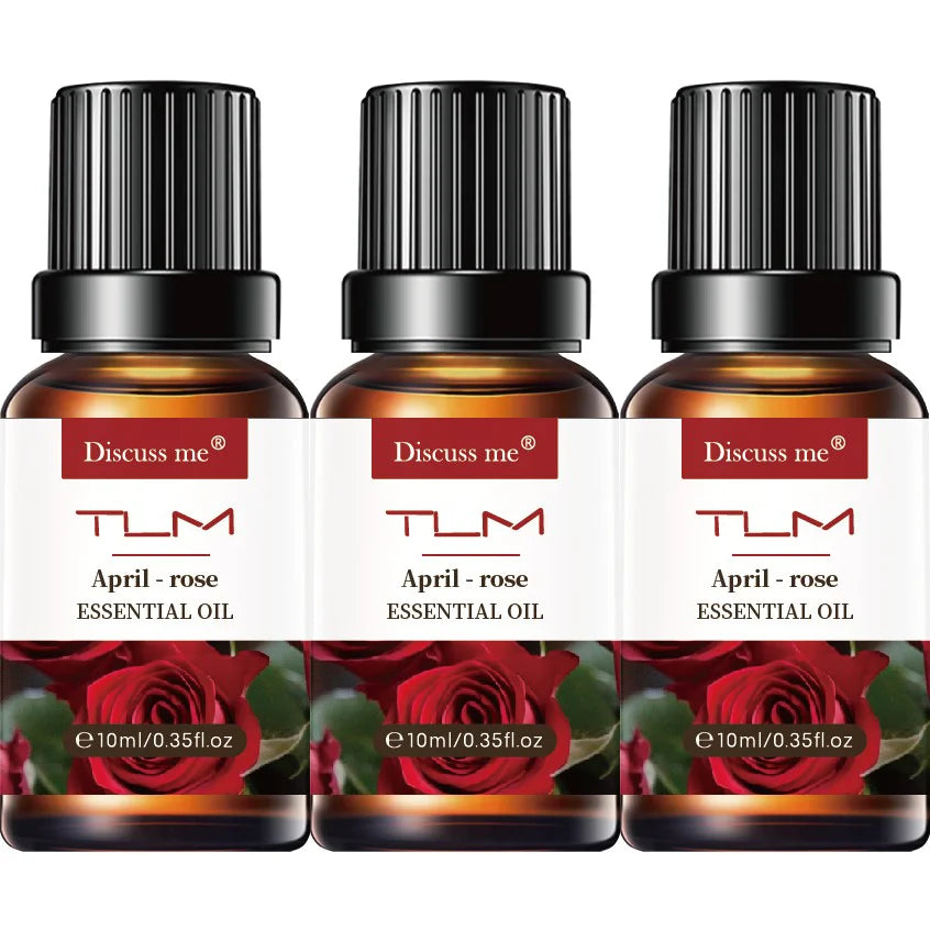 6Pc TLM Essential Oils Lavender Lemon Rose Perfumes Fragrance Is Long-Lasting For Diffusers Making Gifts For Women 10ML