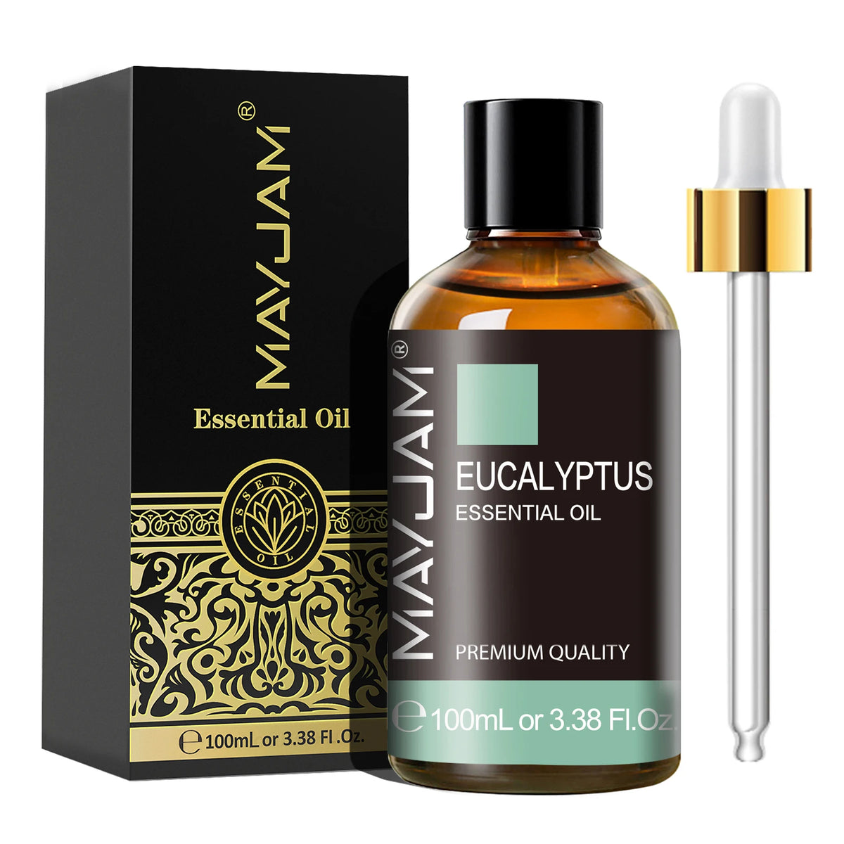MAYJAM 100ML Natural Essentials Oils for Aromatherapy, Making Fragrance Soap and Candle, Massage and Skin Care & Hair Care-3.38 Fl Oz Pure Lavender Sandalwood Citronella Helichrysum Lemon Eucalyptus Oregano Spearmint Sweet Or