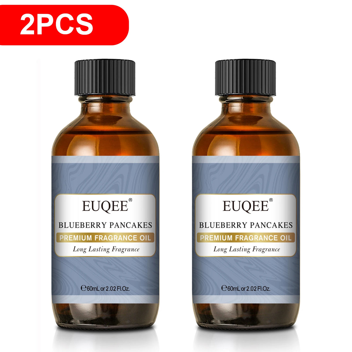 EUQEE 2PCS 60ml Premium Fragrance Oil For Soap & Candle Making White Musk Sea Breeze Lilac Bubble Gum Baby Powder Fragrance Oils For Diffuser Aromatherapy