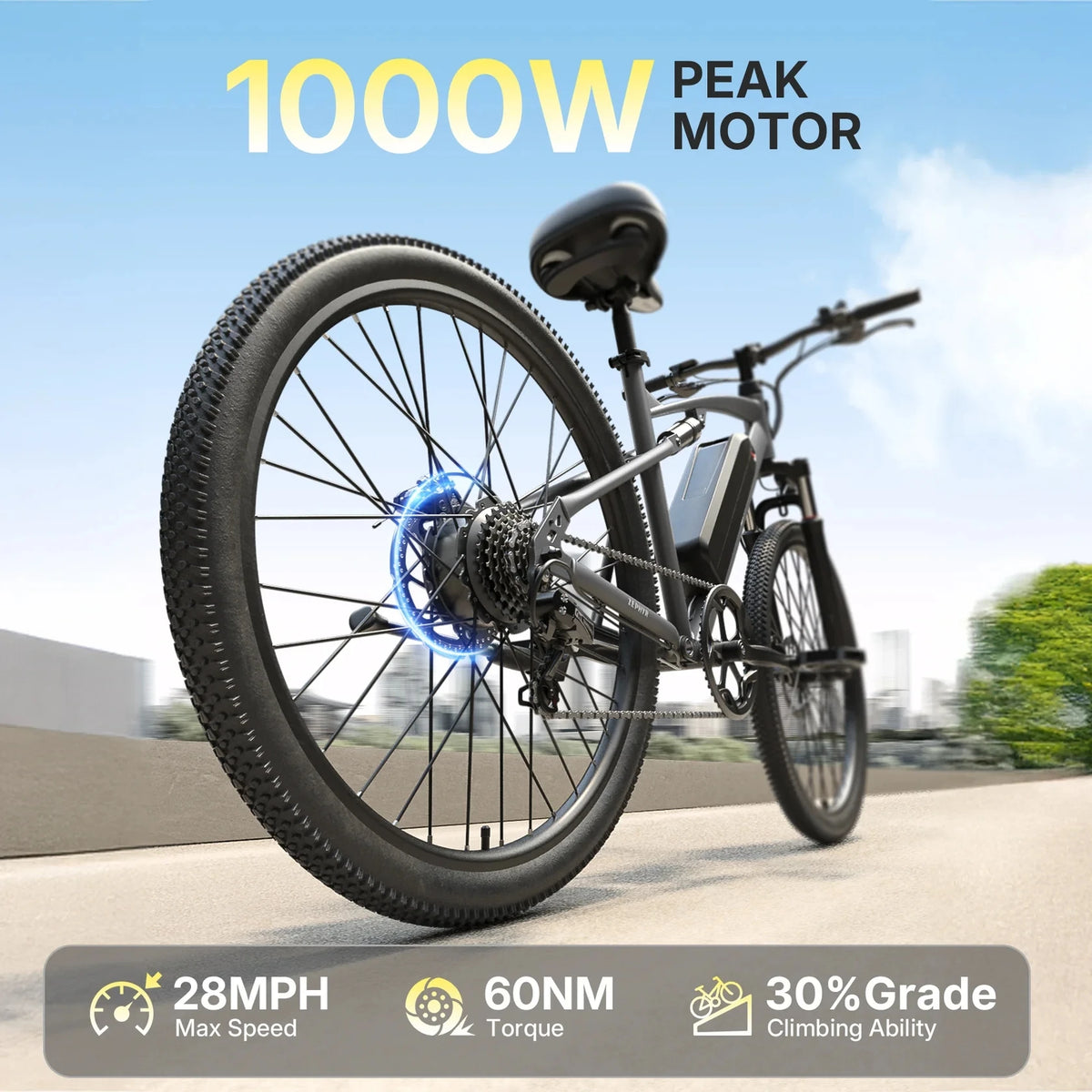 QRONGE Zephyr Electric Mountain Bike With Full Suspension