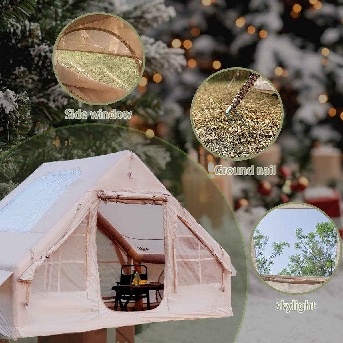 Pakicetus Waterproof Inflatable Camping Tent For Outdoors
