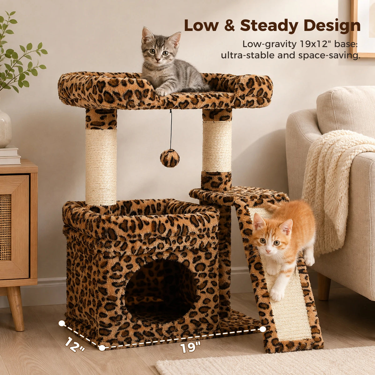 PAWZ Road Cat Tree With Sisal Scratching Post And Perch