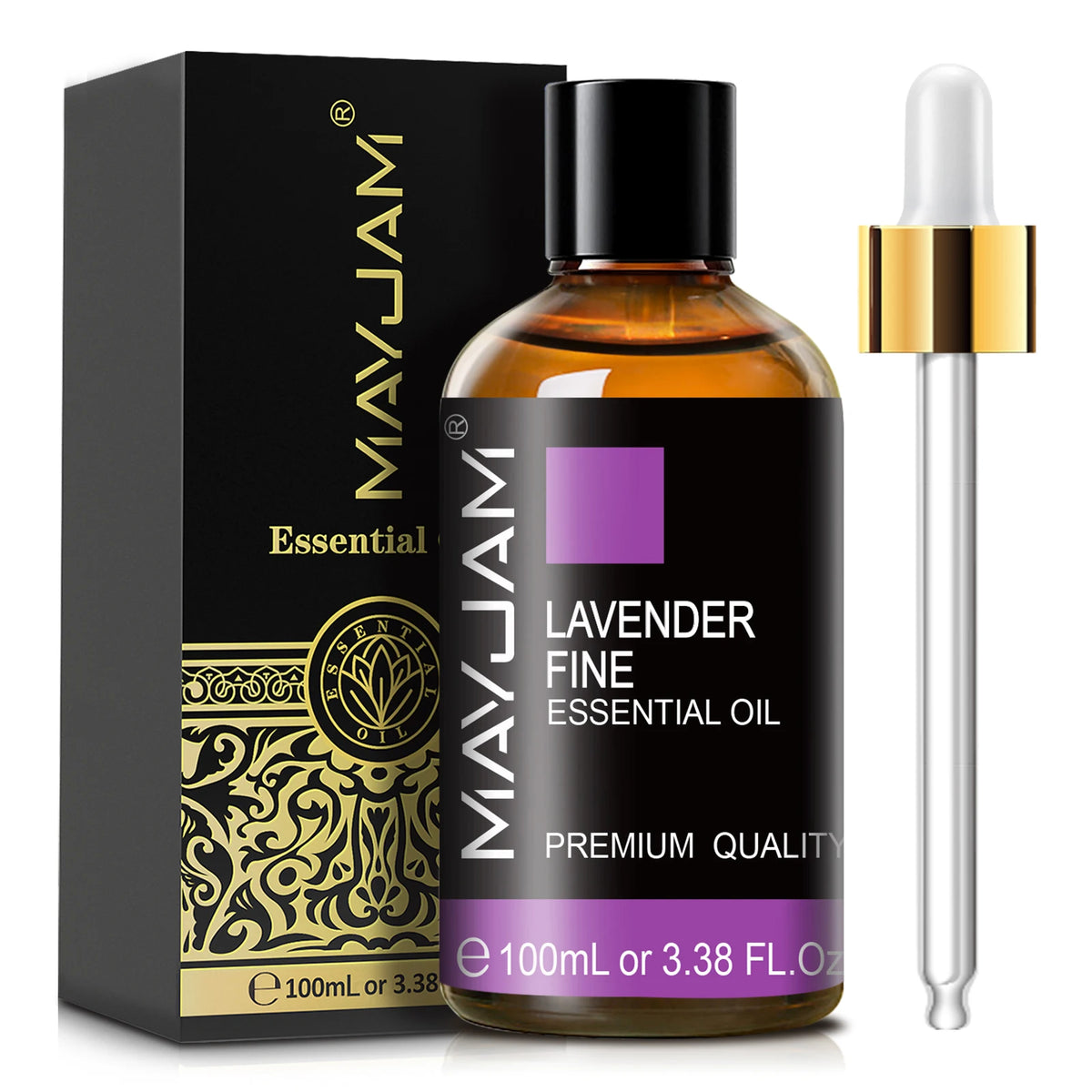 MAYJAM 100ML Natural Essentials Oils for Aromatherapy, Making Fragrance Soap and Candle, Massage and Skin Care & Hair Care-3.38 Fl Oz Pure Lavender Sandalwood Citronella Helichrysum Lemon Eucalyptus Oregano Spearmint Sweet Or