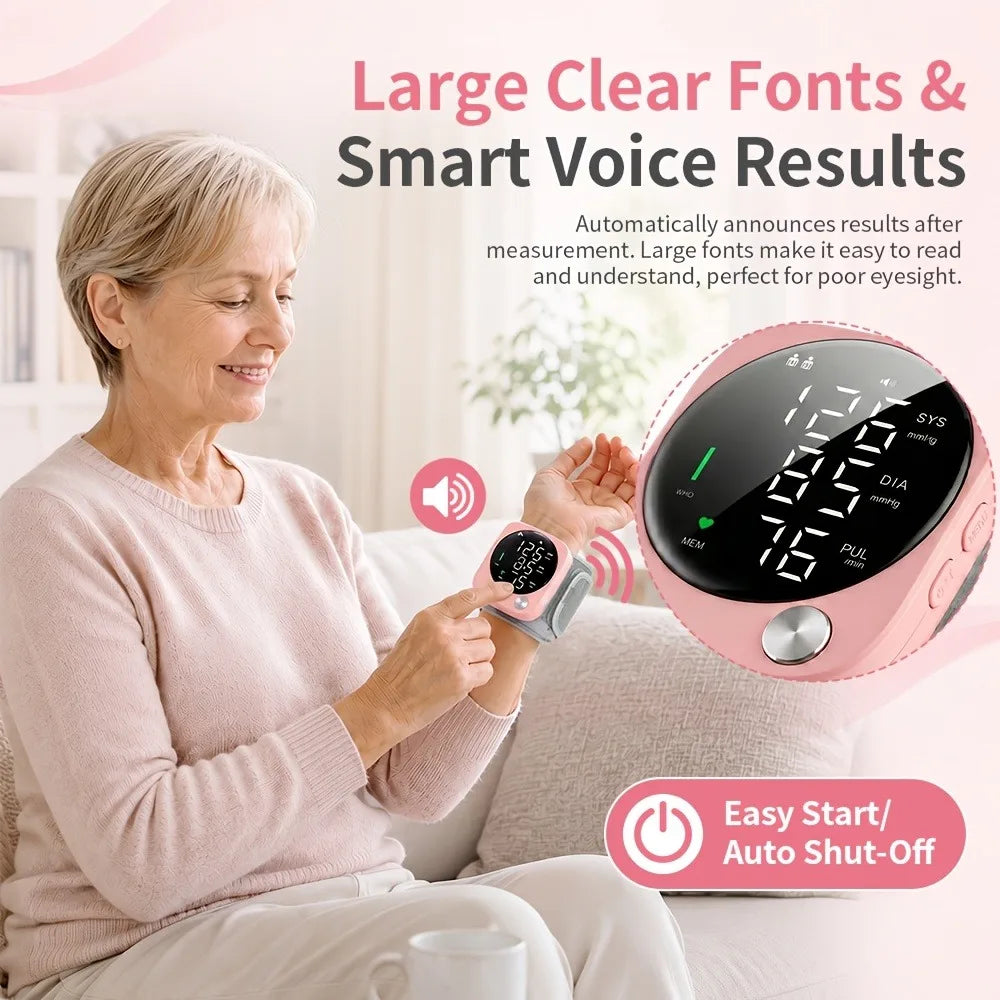 Jitesy Automatic Wrist Blood Pressure Monitor With Voice Broadcast