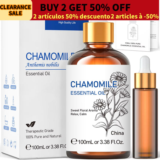100ML Chamomile Essential Oils,100% Pure Floral Oil for Diffuser, Humidifier, Massage, Valentine's Day, Mother's &Father' Gifts