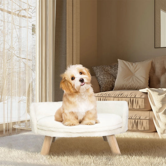 BINGOPAW Waterproof Wooden Pet Sofa Bed With Removable Cushion