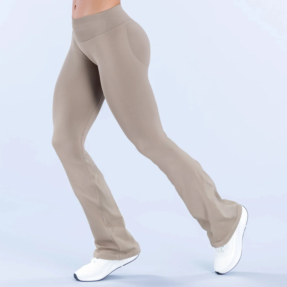 Nclagen Women Seamless Flared Yoga Leggings Pilates Fitness Pants