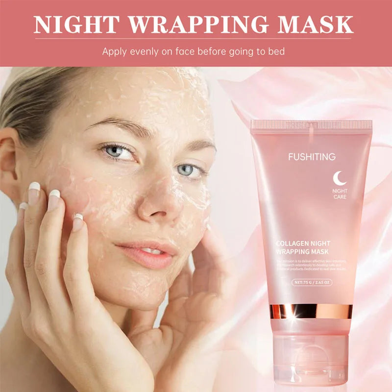 2PCS Hydrolyzed Collagen Peel-Off Mask, Instantly Moisturize, Suitable for Loose Skin And Facial Wrinkles, Making The Face Look More Tighter And Smoother, Watery Texture Easy to Apply And Tear, Unisex.