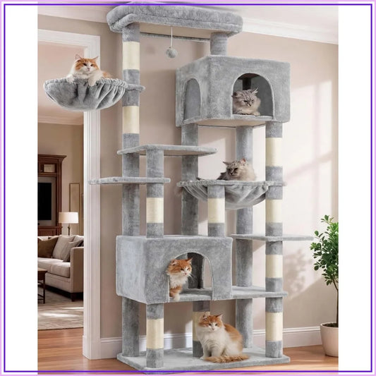 Heavy Duty Cat Tree Wide Base Condos Hammocks Posts