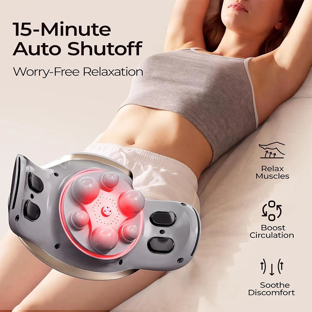 HOMEMASSA Rechargeable Heated Abdominal Massager With Adjustable Strap