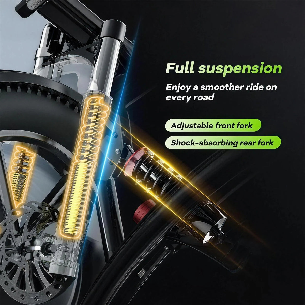 Aoango EK11 Fat Tire All Terrain Electric Bike Removable Battery
