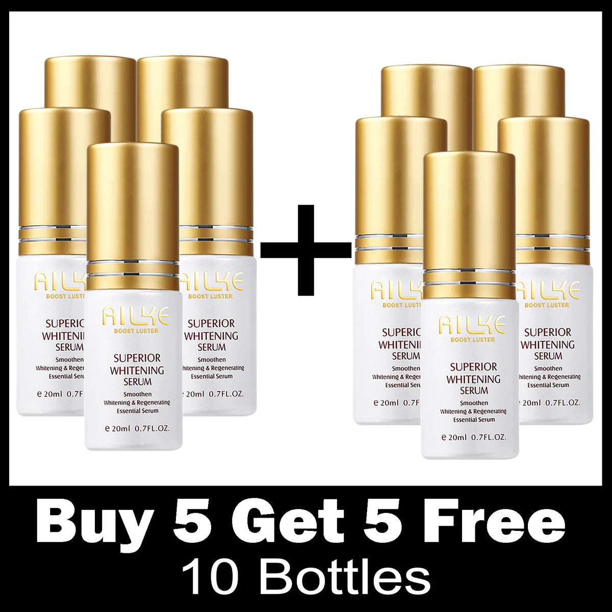 AILKE Superior Lighten Vitamin C Face Serum, Moisturizes, Hydration, Remove Hyperpigmentation, Black Spots, Freckles, Clean Skin