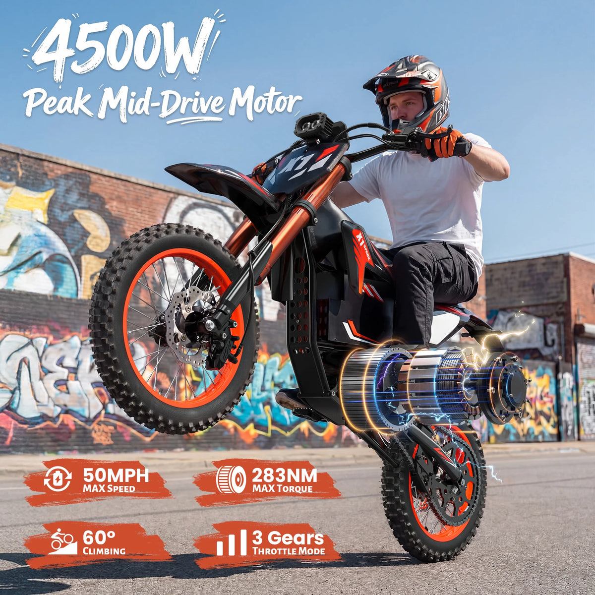 QRONGE X1 Spark Electric Dirt Bike for Teens and Adults