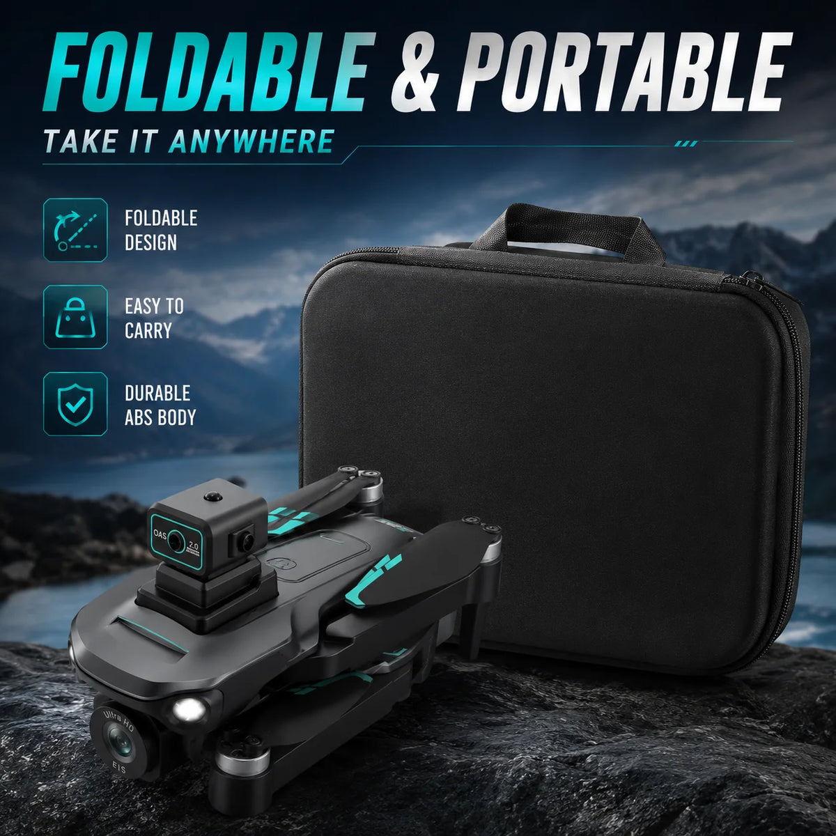Drone GPS Intelligent Obstacle Avoidance HD Dual Camera 5G Screen Remote 5G Image Transmission 2KM Flight Distance 25Mins Flight Time Brushless RC Drone